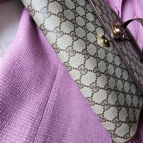 Authentic Gucci Vintage GG PVC Shoulder Bag - Picture 10 of 15